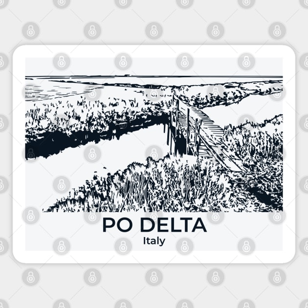 Po Delta - Italy Magnet by Lakeric